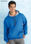 Sweatshirt - Sweat capuche constrastée gildan bleu - Photo 2