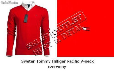 Sweter Tommy Hilfiger v-neck granatowy - Zdjęcie 3