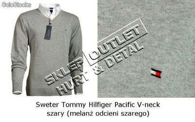 Sweter Tommy Hilfiger v-neck granatowy - Zdjęcie 5