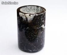Świecznik walec 5cm - onyks /marmur czarny - Zdjęcie 2
