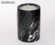 Świecznik walec 7,5cm - onyks /marmur czarny - Zdjęcie 2