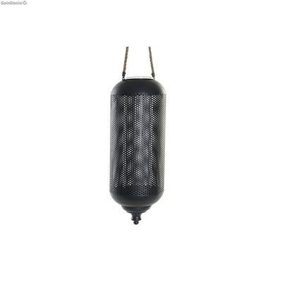 Świeczniki DKD Home Decor Czarny Metal Sznurek (22 x 22 x 63 cm)
