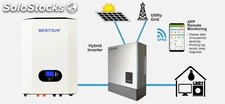 Système solaire domestique 2,8kWc, avec Batteries en Lithium 5kWh monophasé