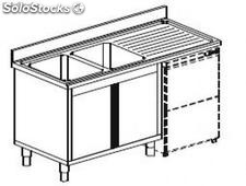 Szafka ze Zlewem 2-Komorowym i Ociekaczem pod Zmywarki 190x70