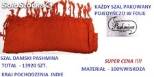 Szal damski pashmina - mix kolorów indie 13920 szt.