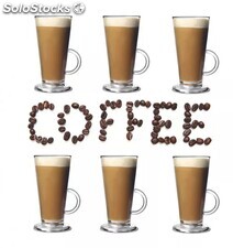 Szklanki do kawy latte komplet zestaw 6