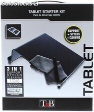 T&#39;nB Pack Tablette Stand+Stylet+Lingette Noir