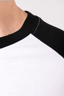 T-shirt Baseball manica corta bicolore - Foto 3