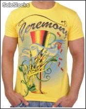t-shirt Clubwear &quot;gunsrose&quot; yr-1913-9855 giallo