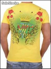 t-shirt Clubwear &amp;quot;gunsrose&amp;quot; yr-1913-9855 giallo - Foto 2