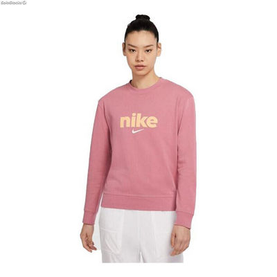 T-shirt damski z długim rękawem Nike Crew Różowy