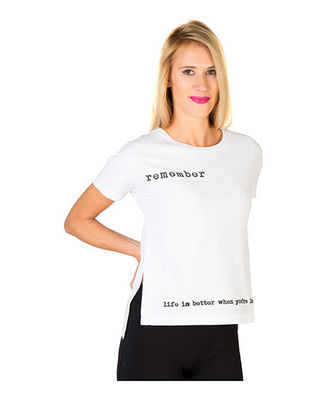 t-shirt donna silvian heach bianco (38130)