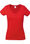 t-shirt femme col v valueweight fruit of the loom impression coeur et dos - 1