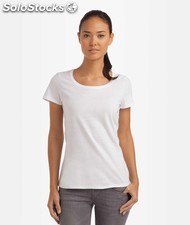 T-Shirt Magliette Donna Bianche Neutre 100% Cotone Stock Bianco