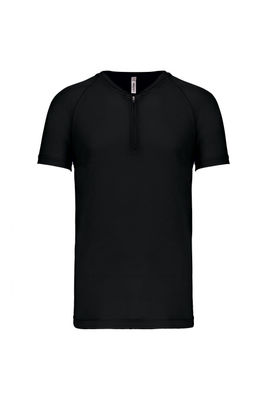 T-shirt sport manches courtes zip unisexe - Photo 3