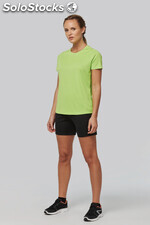 T-shirt sportiva donna girocollo in materiale riciclato