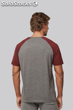 T-shirt Triblend adulto sport bicolore manica corta