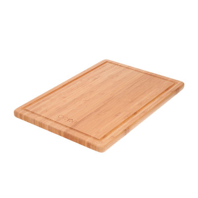 Tabla Cortar Cocina Fabricada En Madera De Bambu 100% Con Borde 46x30,5 cm. Tabla