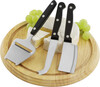 Tabla madera para quesos con utensilios de corte