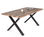 Table à manger dakota 6 personnes pieds forme en x design industriel 160 cm - 1