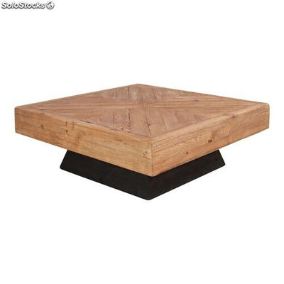 Table basse carrée en bois de pin recyclé - Photo 2