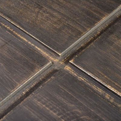 Table basse carrée noire style antique en manguier - Photo 2