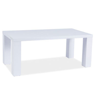 Table basse mdf - montego - 120 x 60 x 50 cm - blanc