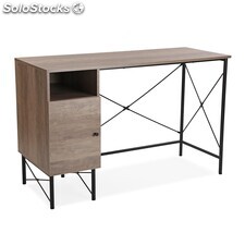 Table de bureau avec 2 tiroirs. Modèle grise industrielle - Sistemas David