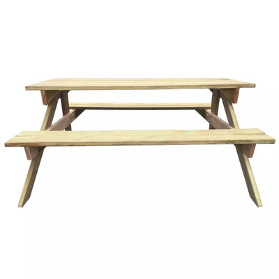 Table de pique-nique en bois 150 x 135 x 71,5 cm - Photo 2