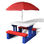 Table de pique-nique pour enfants avec parasol - 1