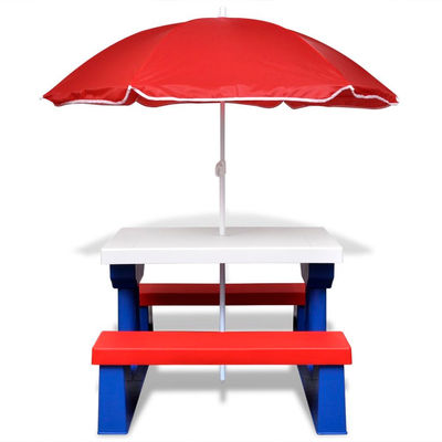 Table de pique-nique pour enfants avec parasol - Photo 3