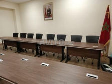 Table de réunion rectangulaire métallique AMS