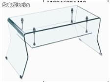 Table design trapèze avec rangement