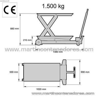 Table élévatrice 1500 kg - Photo 3