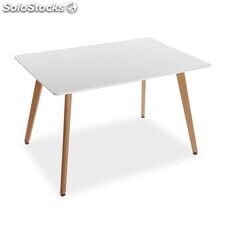 Table en bois en blanc, modèle &quot;Zeus&quot; - Sistemas David