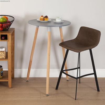 Table en bois en gris, modèle &amp;quot;Round&amp;quot; - Sistemas David - Photo 2