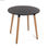 Table en bois en noir, modèle Round (80 cm) - Sistemas David - 1