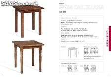 Table en bois en pin 70x70