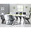 Table extensible 12 personnes - lugano - 130-250 x 90 x 76 cm - blanc - Photo 2