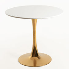 Table Kolio 80 cm Golden - Blanc