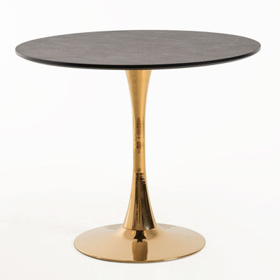 Table Kolio Golden 90 cm Marbre - Noir
