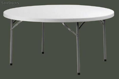 Table pliante ronde 150 cm en polyéthylène haute densité
