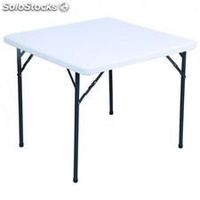 Table rectangulaire pliable 122x60x74 cm creme pe