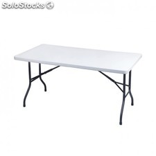 Table rectangulaire pliable 183x76x74 cm creme pe