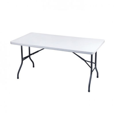 Table rectangulaire pliable 183x76x74 cm creme pe