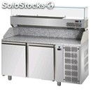 Table réfrigérée/ comptoir à pizza tn en acier inox aisi 304 - mod. qa02m80vr-
