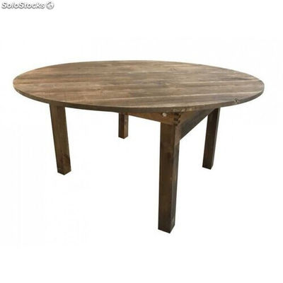 table ronde en bois de style rustique