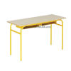 Table Scolaire Biplace avec Casier 120 x 45 x 73 cm