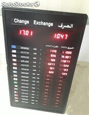 Tableau électronique de taux de change