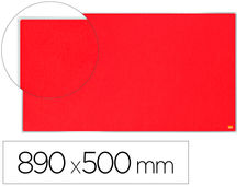 Tablero de anuncios nobo impression pro fieltro rojo formato panoramico 40/&#39;
